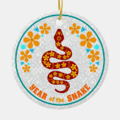 Jahr der Schlange Keramik Ornament (Vorne)