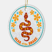 Jahr der Schlange Keramik Ornament (Links)