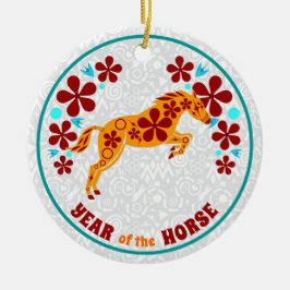 Jahr der Schlange Keramik Ornament