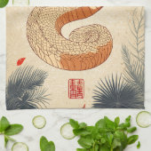 Jahr der Schlange Majestic Cobra Doppeltes Glück Geschirrtuch (Gefaltet)