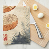 Jahr der Schlange Majestic Cobra Doppeltes Glück Geschirrtuch (Viertel Falte)