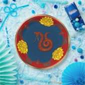 Jahr der Schlange Pappteller (Party)