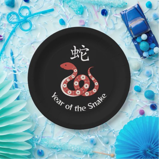 Jahr der Schlange Pappteller (Party)