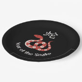 Jahr der Schlange Pappteller (Schrägansicht)