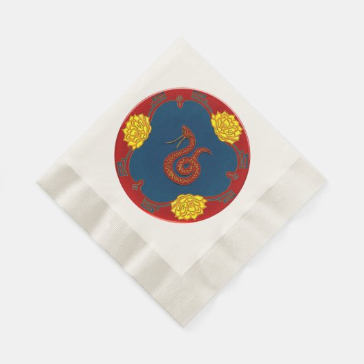 Jahr der Schlange (Party Plate) Serviette (Ecke)