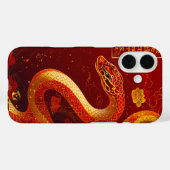 Jahr der Schlange Rot & Gold Case-Mate iPhone Hülle (Rückseite (Horizontal))