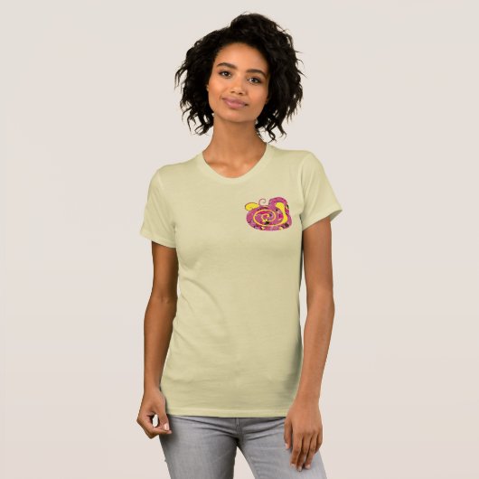 Jahr der Schlange, Schlange aus roter Blume T-Shirt (Vorne ganz)