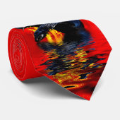 Jahr der Schlange Schwarze Schlange Chinesisches N Krawatte (Gerollt)