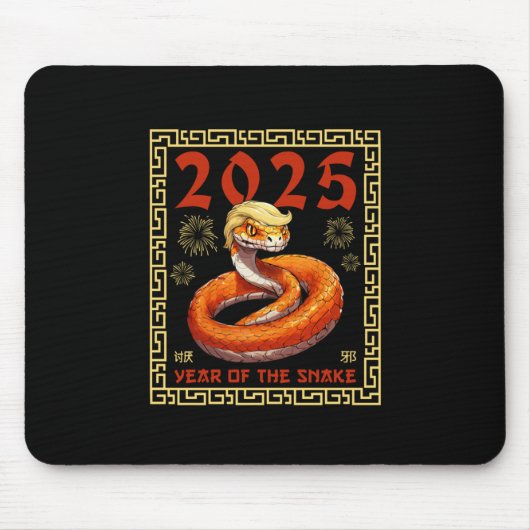 Jahr der Schlange Trumps 2025 Mousepad (Vorne)