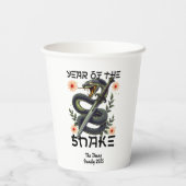Jahr der Schlange Zodiac Chinesisches Neujahr Pappbecher (Rückseite)