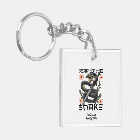 Jahr der Schlange Zodiac Chinesisches Neujahr Schlüsselanhänger (Vorderseite links)