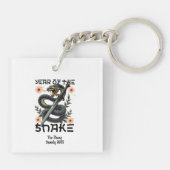 Jahr der Schlange Zodiac Chinesisches Neujahr Schlüsselanhänger (Rückseite)