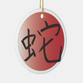 Jahr der Schlangen-Roten Ball Keramikornament (Rechts)