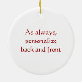 Jahr der Schlangen-Roten Ball Keramikornament (Hinten)