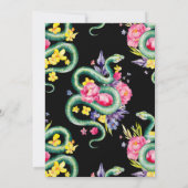 Jahr der Schlangenblüte | Einladung der Babydusche (Rückseite)