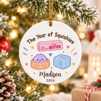 Jahr der Squishies Kinder Weihnachten Keramik Ornament