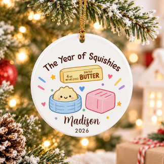 Jahr der Squishies Kinder Weihnachten Keramik Ornament