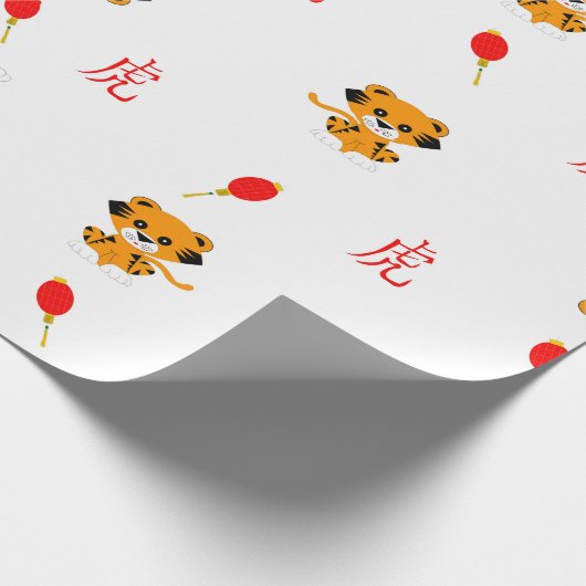 Jahr der Tiger 2022 Geschenkpapier (Ecke)
