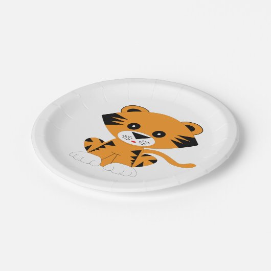 Jahr der Tiger 2022 Pappteller (Schrägansicht)