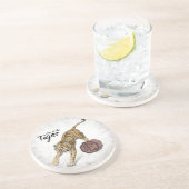 Jahr der Tiger-Chinesischen Zodiakkunst Getränkeuntersetzer (Seite)