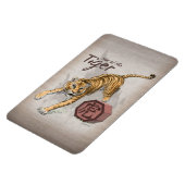 Jahr der Tiger-Chinesischen Zodiakkunst Magnet (Linke Seite)