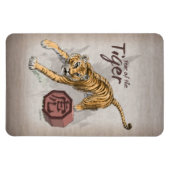 Jahr der Tiger-Chinesischen Zodiakkunst Magnet (Horizontal)