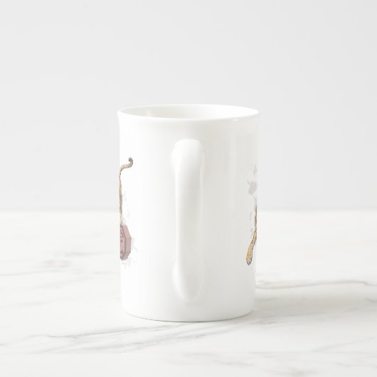 Jahr der Tiger-Chinesischen Zodiakkunst Porzellantasse (Rückseite)