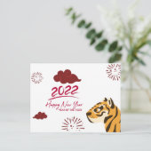 Jahr der Tiger-Postkarte 2022 Postkarte (Stehend Vorderseite)
