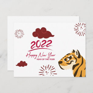 Jahr der Tiger-Postkarte 2022 Postkarte