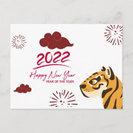 Jahr der Tiger-Postkarte 2022 Postkarte