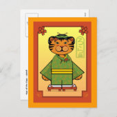 Jahr der Tiger-Postkarte Feiertagspostkarte (Vorne/Hinten)