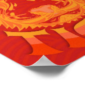 Jahr der Tiger-Print Poster (Ecke)