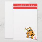 Jahr der Tiger-Süsse Briefpapier (Vorne/Hinten)