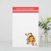 Jahr der Tiger-Süsse Briefpapier (Stehend Vorderseite)