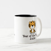 Jahr der Tiger-Tasse Zweifarbige Tasse (VorderseiteRechts)