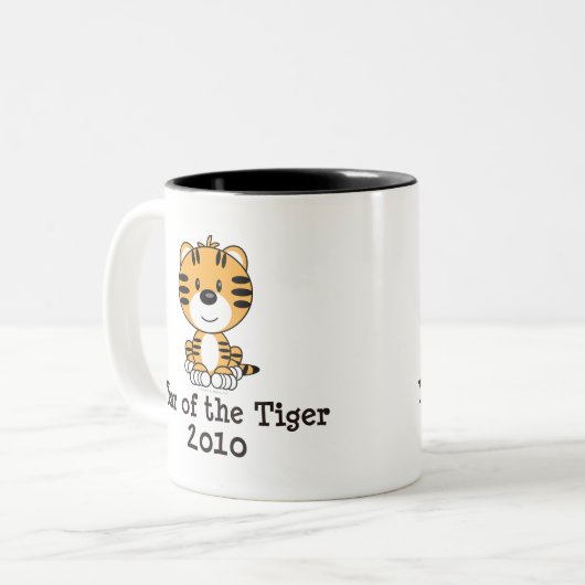 Jahr der Tiger-Tasse Zweifarbige Tasse (Vorderseite Links)
