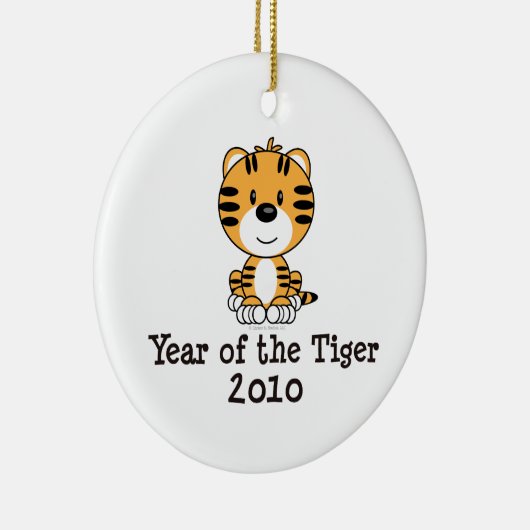 Jahr der Tiger-Verzierung Keramik Ornament (Rechts)