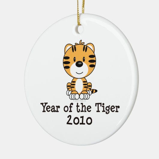 Jahr der Tiger-Verzierung Keramik Ornament (Links)