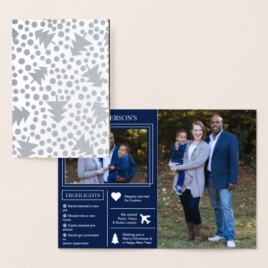 Jahr der Überprüfung | Weihnachtsfeiertag Folienkarte (Anzeige)