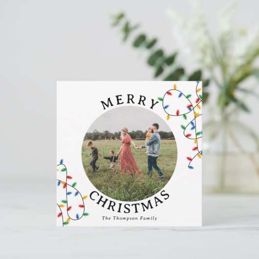 Jahr der Überprüfung Weihnachtskarte Familie Monat (Stehend Vorderseite)