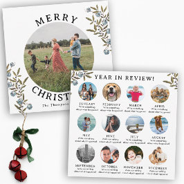 Jahr der Überprüfung Weihnachtskarte Familie Monat