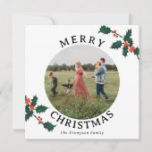 Jahr der Überprüfung Weihnachtskarte Familie Monat (Vorderseite)