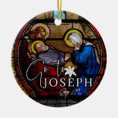 Jahr der Unterschrift des hl. Joseph Jesus zum rel Keramik Ornament (Vorne)