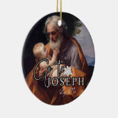 Jahr der Unterschrift des hl. Joseph Jesus zum rel Keramik Ornament (Rechts)