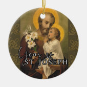 Jahr der Unterschrift des hl. Joseph Jesus zum rel Keramik Ornament (Vorne)