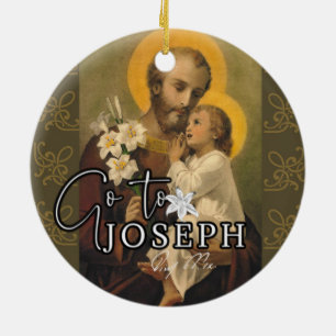 Jahr der Unterschrift des hl. Joseph Jesus zum rel Keramik Ornament