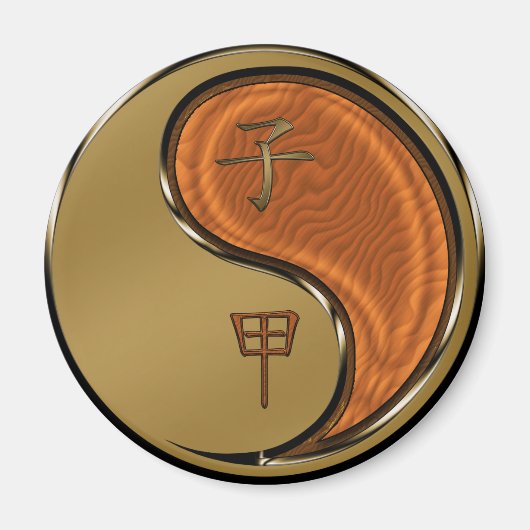 Jahr der Waldratte Magnet (Vorne)