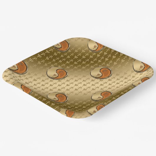 Jahr der Waldratte Pappteller (Gewinkelt)