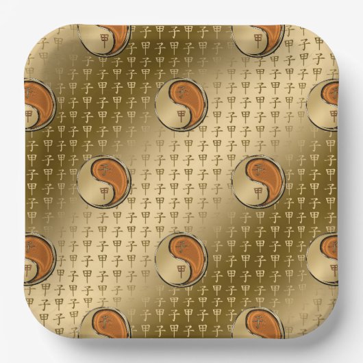 Jahr der Waldratte Pappteller (Vorderseite)