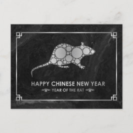 Jahr der Weißen Metallräte 2020 Feiertagspostkarte